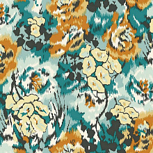 Оранжевые обои с цветами Sirpi Missoni Home 4 M4A 10301