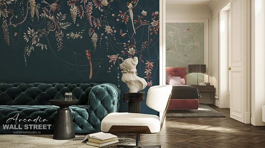 Фотообои в интерьере артикул ARCADIA 8, ARCADIA 1, Wall street